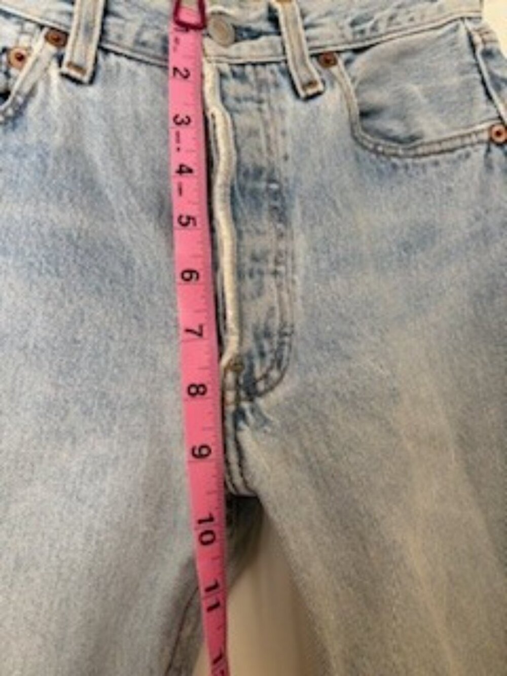 Levi's 501 Vintage-distressed jeans tag sz 28x34  dt June 1980 tag 0680 - Picture 6 of 16